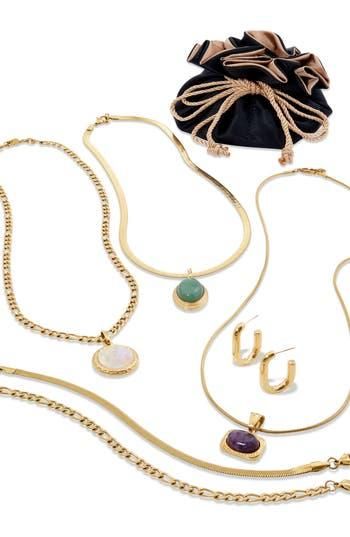 9-Piece Jewelry Gift Set in Yellow Gold at Nordstrom Rack