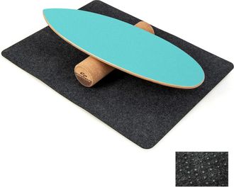 Costway Costway Balance Board, Tabla De Equilibrio De Madera De Abedul Y Corcho, Skateboard Hockey Snowboard Y Surf, Incluye Rodillo Y Cobertura Antideslizant