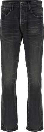 Purple Cotton Straight-Leg Mens Jeans