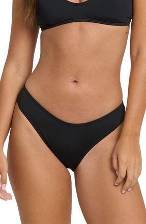 Billabong Sol Searcher Bondi Bikini Briefs in Black Pebble at Nordstrom, Size X-Large