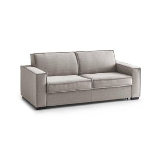 Dmora Sofa Cama Daabi, Gran Sof&aacute; De 2 Plazas, 100% Made In Italy, Sof&aacute; De Sal&oacute;n Con Apertura Giratoria, En Tela Acolchada, Con Reposabrazos Delgados, Cm 180