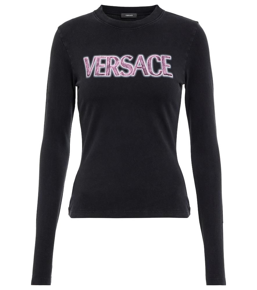 long VERSACE shirt archive sleeve Tシャツ(長袖+七分) flower