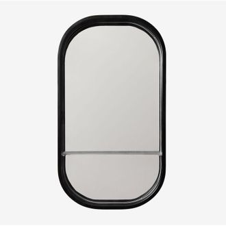 Sklum Espejo De Pared Ovalado 50x90 Cm Para Ba&ntilde;o Con Balda Warien Sklum