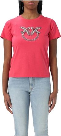Pinko Quentin T-shirt - Dames - T-shirts - Roze - XS - Tops