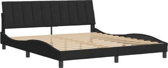 vidaXL Estructura De Cama Sin Colch&oacute;n Terciopelo Negro 180x200 Cm Vidaxl