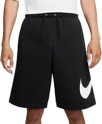 Nike Mens Solo Swoosh Mesh Shorts - Black/White Size 3XL