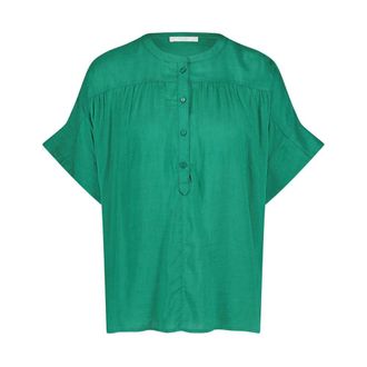 By-Bar Amsterdam Dames, Blouses & Shirts, Groen, Maat: S Katoen