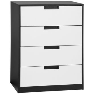 HOMCOM Chest of Drawers - 4 Drawer Storage Cabinet Unit Bedroom Living Room | TJ Hughes