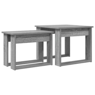 vidaXL Vidaxl Set Di Tavolini Da Caff&egrave; 2 Pz Grigio Sonoma 50 X 52 X 42