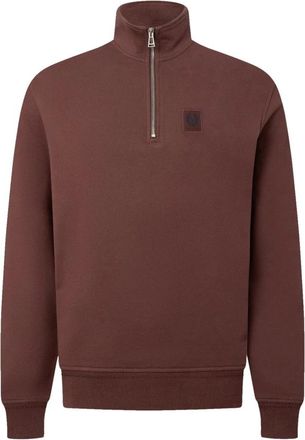 Belstaff Sudadera con cremallera de un cuarto - Sweatshirts & Hoodies - Hombre - Marr&oacute;n - XL