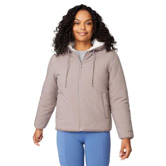 Free Country Womens Hooded Cirrus Quilted Reversible Jacket