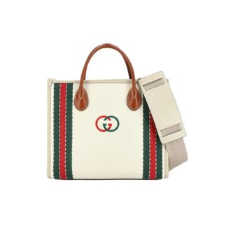 Gucci Canvas Interlocking G Satchel - Dames - Tassen - Veelkleurig - Maat: ONE Size Leer