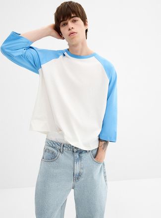 Djab Mens Two-tone raglan sleeve T-shirt Oversized fit