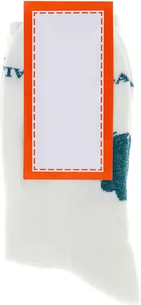 Gallo Mens White Stretch Cotton Blend Socks Biancoconriga Calze