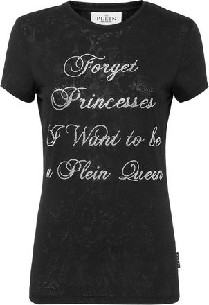 Philipp Plein T-Shirt Ronde Hals - Dames - T-shirts - Zwart - XS - Katoen - Tops