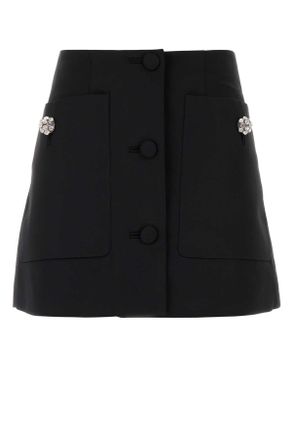 【プラダ・PRADA】Cotton miniskirt Tobacco Cotton miniskirt | PRADA