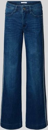 M.A.C Wide Fit Jeans aus Baumwoll-Mix mit Zierstreifen in Bleu, Größe 34/32