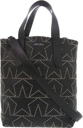 Jimmy Choo London Black Leather Tote Bag (Pre-Owned)
