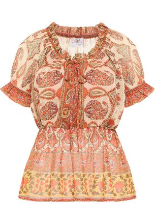 Usha Blouse shirt Dames Oranje Veelkleurig