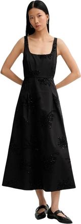 Munthe Ronia Jurk - Dames - Casual kleedjes - Zwart - XS - Katoen - Kleedjes
