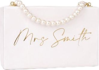 Generic Personalised Pearl Clutch Cross Body Chain Bag