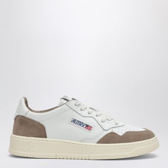 Autry Medalist Low sneaker in white leather and brown suede