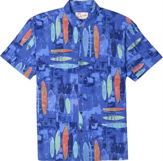 Kahala Mens Shaping Room Shirt In Deep Sea