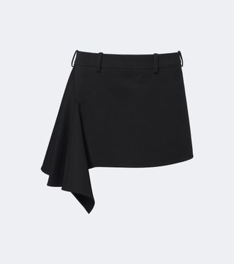 Givenchy Minifalda de lana drapeada