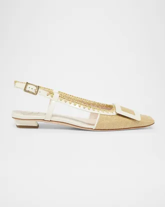 Roger Vivier Belle Vivier Buckle Slingback Pumps