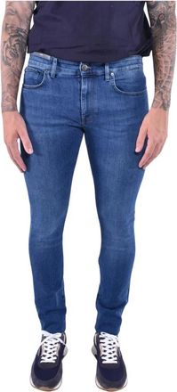 Pantaloni Torino Zachte Stretch Denim Jeans - Heren - Skinny Jeans - Blauw - W35 - Denim - Jeans