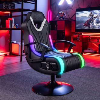 X Rocker Fury RGB Console LED Gaming Chair with 2.1 Speakers in Black