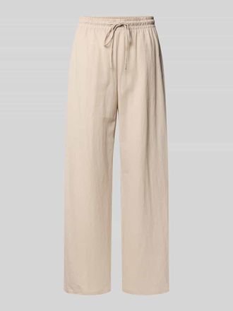 Only Loose Fit Weite Hose aus Viskose-Mix Modell JANY in Beige, Gr&ouml;&szlig;e XL