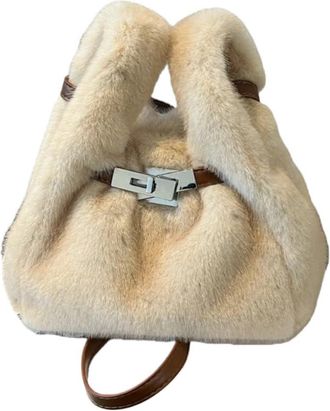 Generic Autumn and winter fluffy small bag womens fashion versatile crossbody bag(khaki)