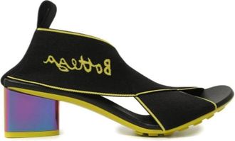 Bottega Veneta High Heel Sandals, female, Black, Size: 7 US Platform Fabric Sandals