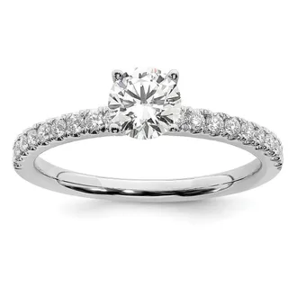 Diamond2Deal 14k Gold Lab Grown Diamond Engagement Ring 1/2Ct Clarity- VS Color- G-H