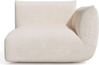 Sia Home M&oacute;dulo esquinero derecho terciopelo chenilla crema