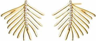 Syna Palm Leaf Earrings in Gold at Nordstrom, Size Medium