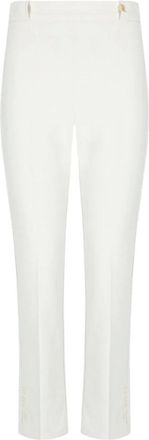 Elisabetta Franchi Flare Trousers - female - Elisabetta Franchi - Slim-fit Trousers - Beige - M - Trousers