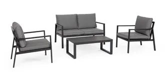 BIZZOTTO Sal&oacute;n de aluminio y textileno antracita