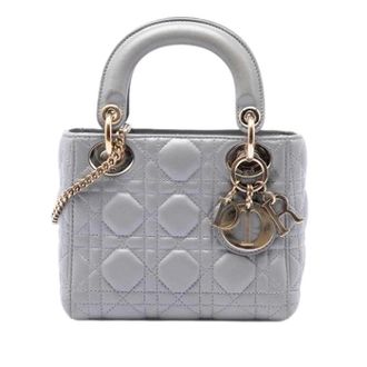Dior Pre-owned Lady Dior - Dames - Pre-owned - Grijs - Maat: ONE Size Leer