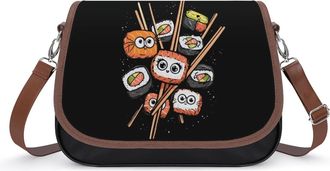 Generic Cute Sushi Small Womens Crossbody Bags Shoulder Handbag with Adjustable Strap for Travel