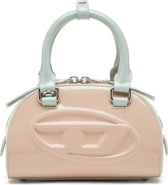 Diesel 1DR Dome-Mini bowling bag with naplak effect - Crossbody Bags - Woman - Pink
