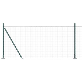 Berkfield Home Fence Posts Set of 26 Green Concrete 3.2 x 3.2 x 110 cm Durable