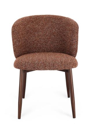 BIZZOTTO Set of 2 AMALIA chairs, walnut/terracotta