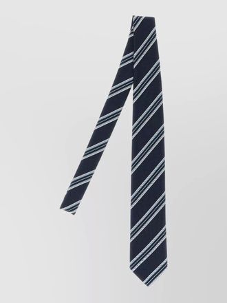 Brioni silk tie narrow shape diagonal stripe pattern