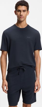 HUGO BOSS T-Shirt BOSS, Herren, Gr. XXL, dunkelblau 403, Jersey, Obermaterial: 98% Modal, 2% Elasthan, unifarben, regular fit normal, Rundhals, abgesteppte Kant