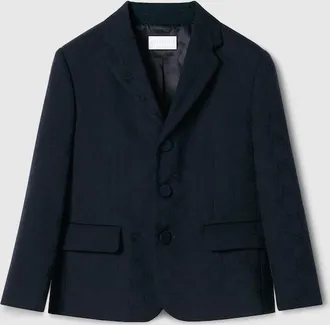 Gucci Kids - GG Wool Jacket, Size 10 years, Blue, Ready-to-wear