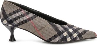 Burberry Cameo Pump - Dames - Pumps - Grijs - 36 EU - Katoen - Schoenen