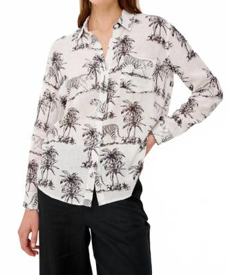 Rails Charli Button Down Shirt In Ivory Bengal