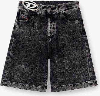 Diesel DE-SIRE-SHORT- S2 black denim bermuda shorts - DIESEL - gender_Woman